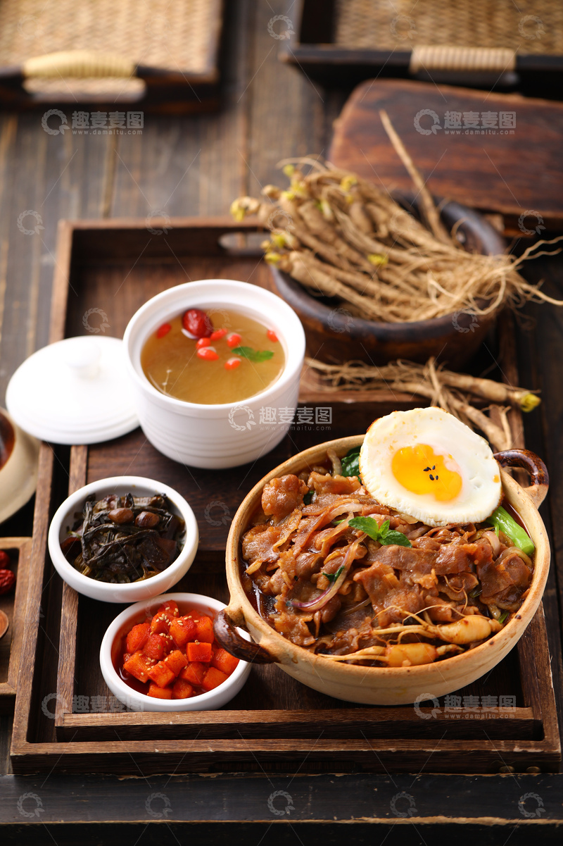 高清大图下载【趣麦麦图】人参小牛饭参汤套餐2
