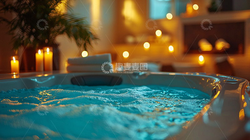 高清大图下载【趣麦麦图】浪漫温馨的按摩浴缸