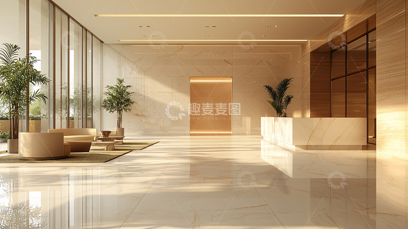 高清大图下载【趣麦麦图】现代简约大堂设计