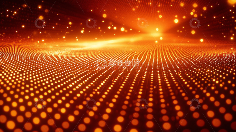 高清大图下载【趣麦麦图】橙色光点粒子背景