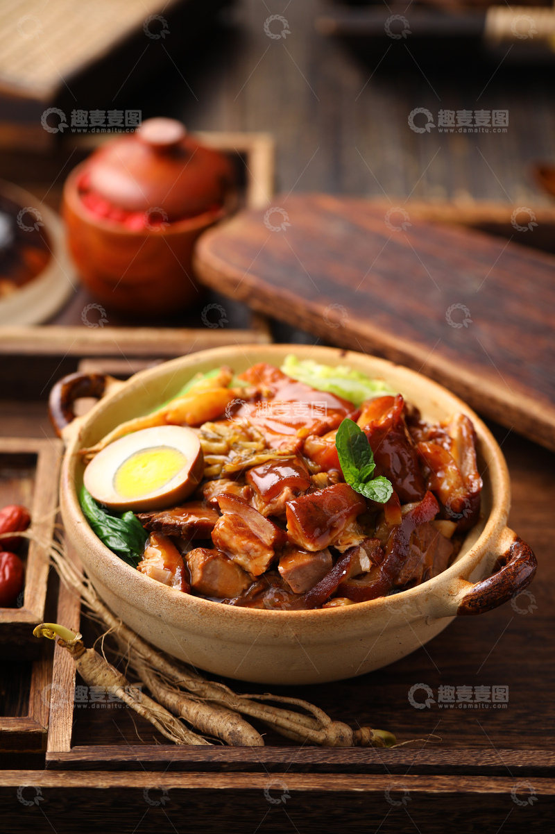 高清大图下载【趣麦麦图】Q弹猪脚捞饭加人参