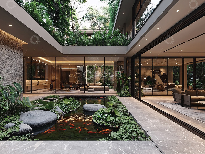 高清大图下载【趣麦麦图】室内庭院