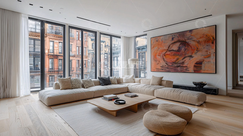 高清大图下载【趣麦麦图】极简现代风格客厅