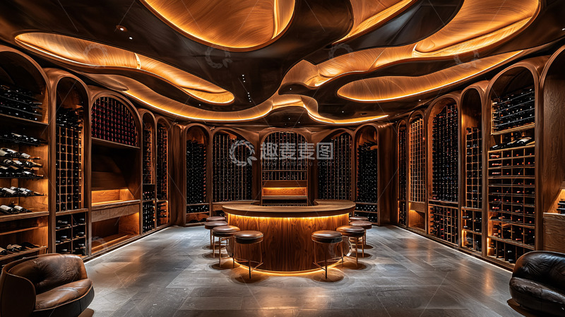 高清大图下载【趣麦麦图】豪华私人酒窖