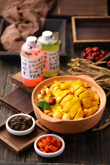 金牌参鸡汤捞饭饮品套餐1