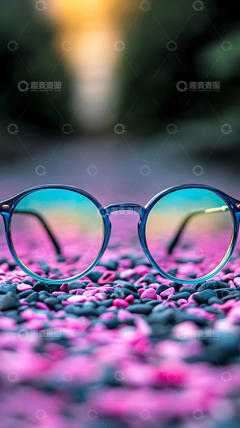 高清大图下载【趣麦麦图】圆形眼镜