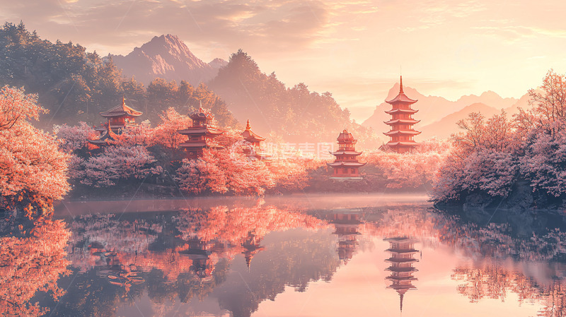 高清大图下载【趣麦麦图】唯美日式山水风景