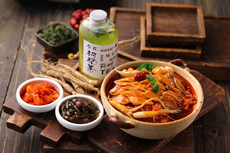 鲜参鲍鱼捞饭饮品套餐