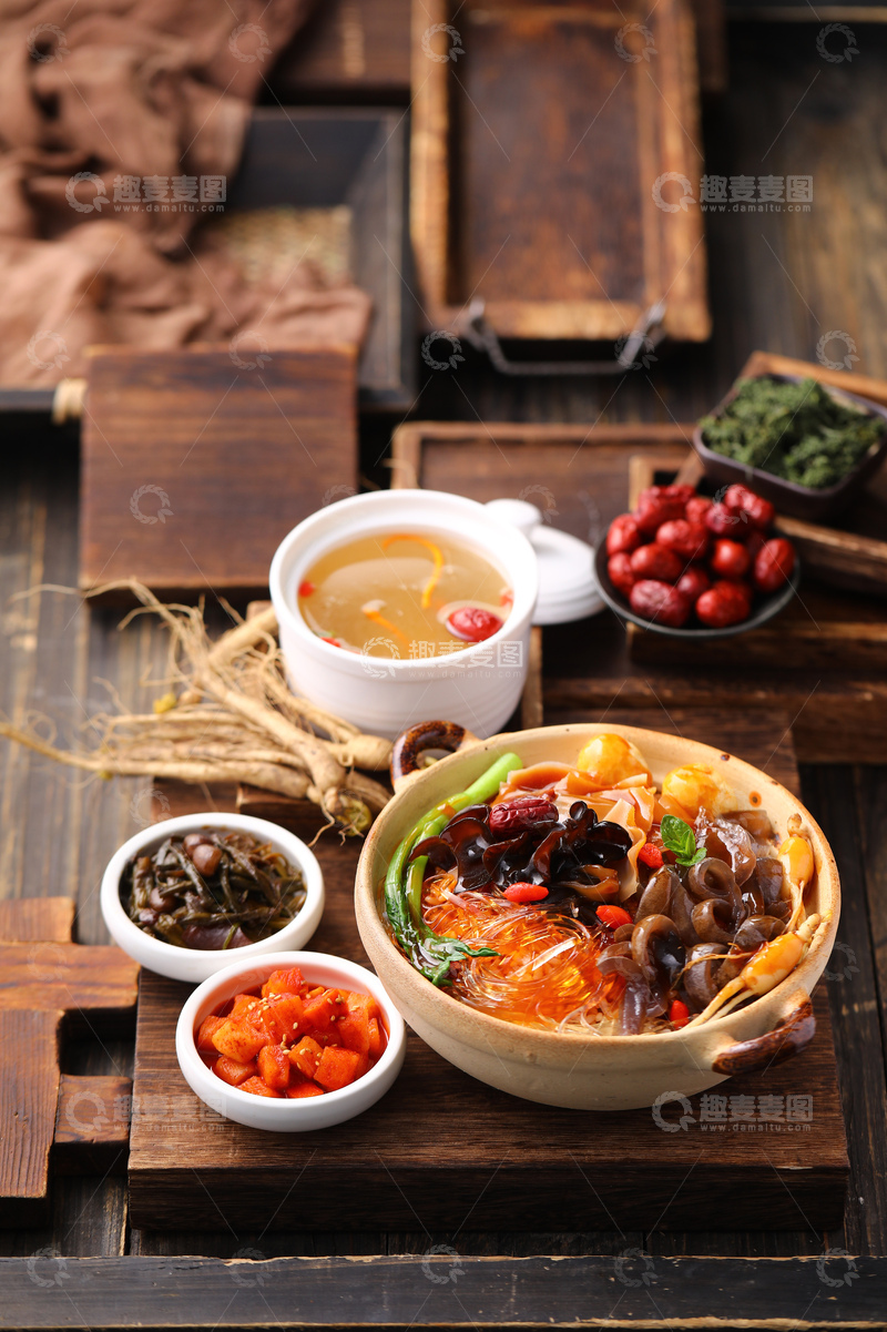 高清大图下载【趣麦麦图】金牌双参捞饭参汤套餐