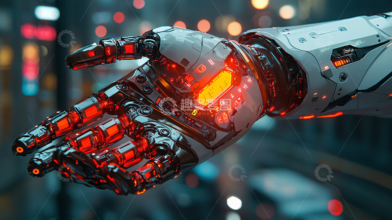 高清大图下载【趣麦麦图】机械手臂伸向前方