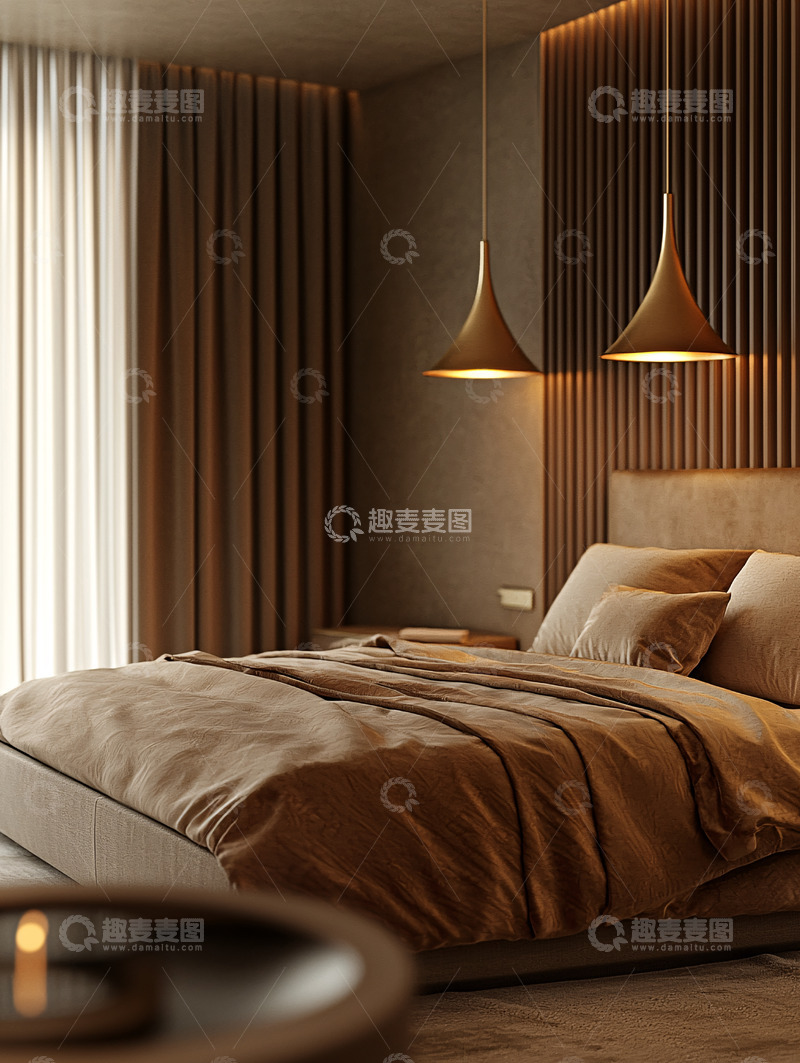 高清大图下载【趣麦麦图】现代轻奢卧室设计
