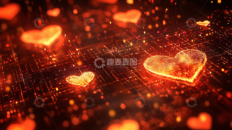 高清大图下载【趣麦麦图】数字爱心