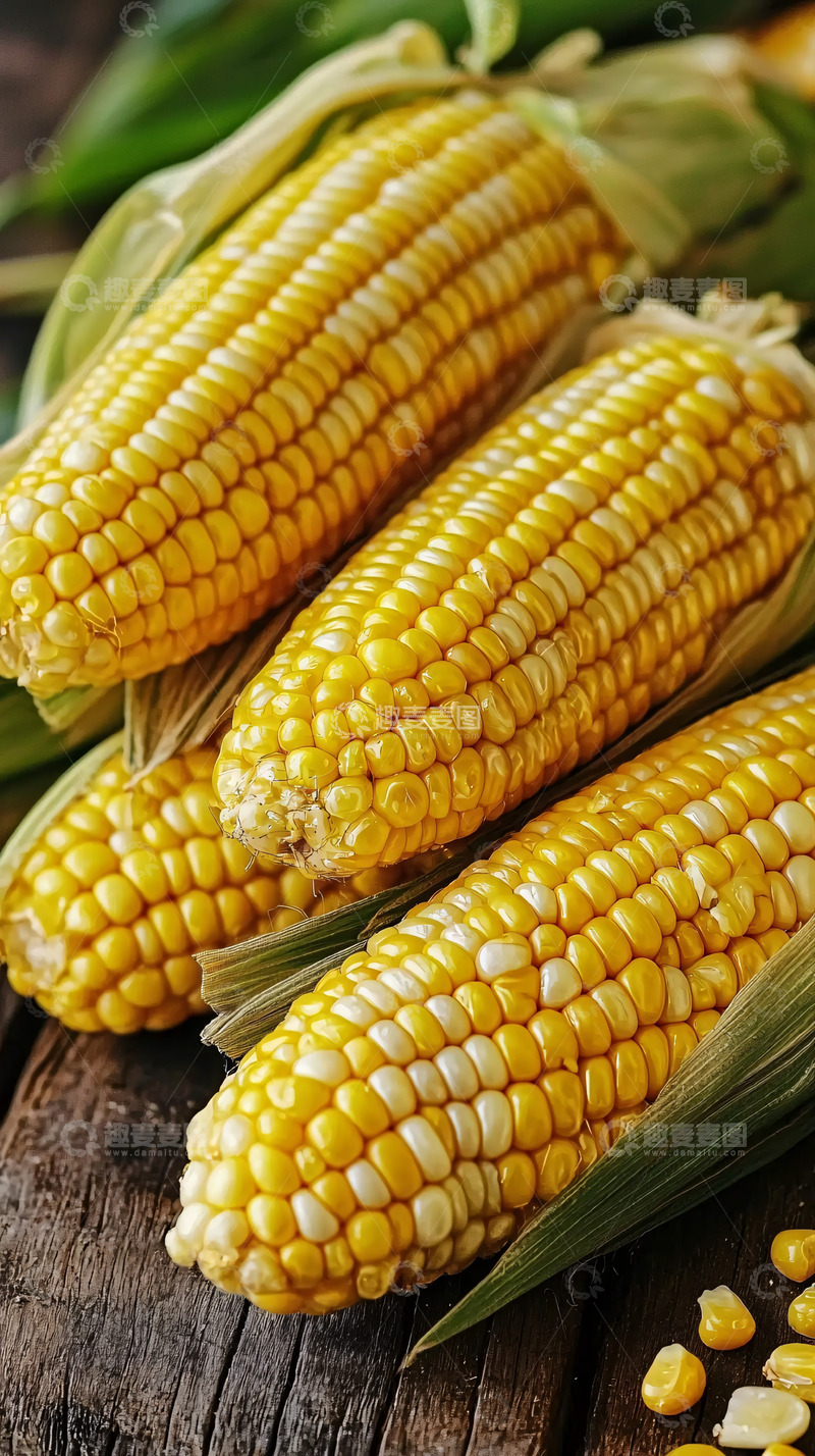 高清大图下载【趣麦麦图】新鲜玉米棒子