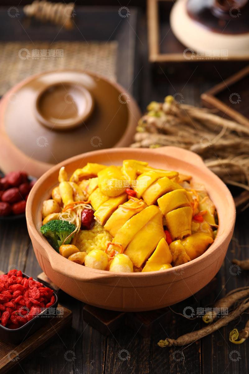 高清大图下载【趣麦麦图】金牌参鸡汤捞饭