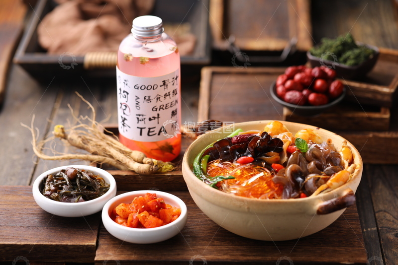 高清大图下载【趣麦麦图】金牌双参捞饭饮品套餐2