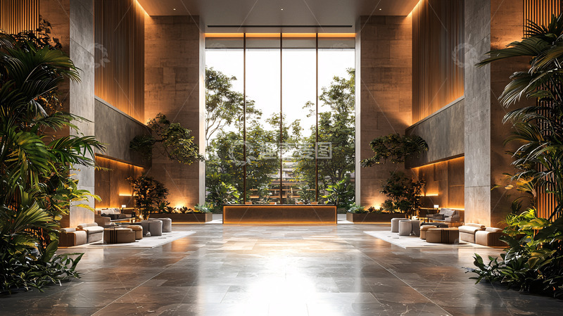 高清大图下载【趣麦麦图】高端酒店大堂设计