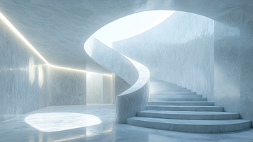 极简主义现代建筑楼梯