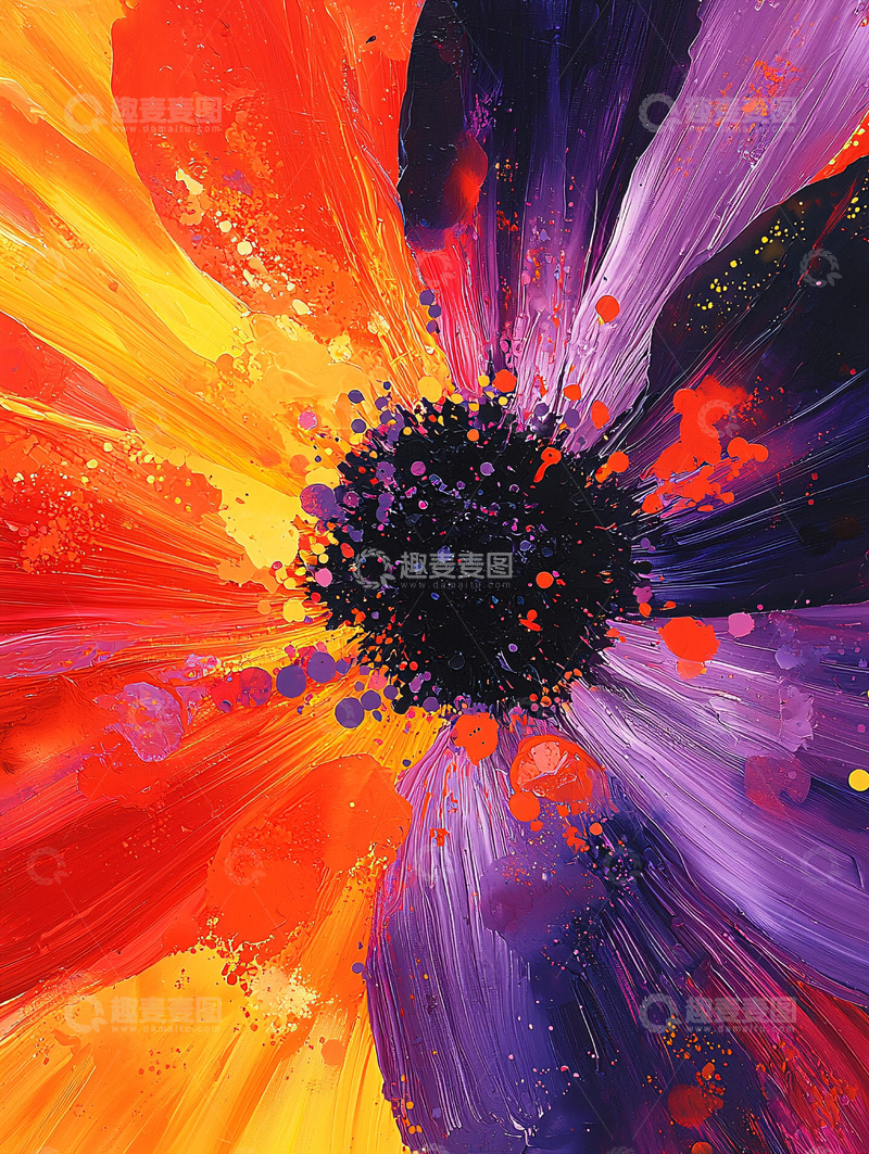 高清大图下载【趣麦麦图】抽象花卉