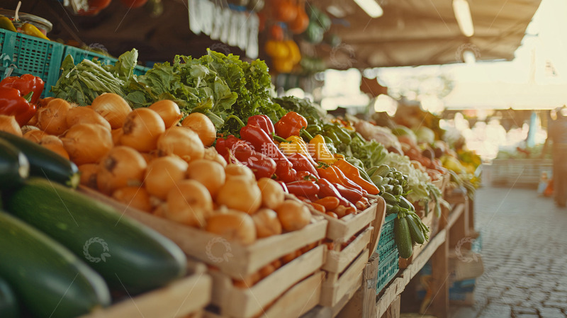 高清大图下载【趣麦麦图】农贸市场新鲜蔬菜水果