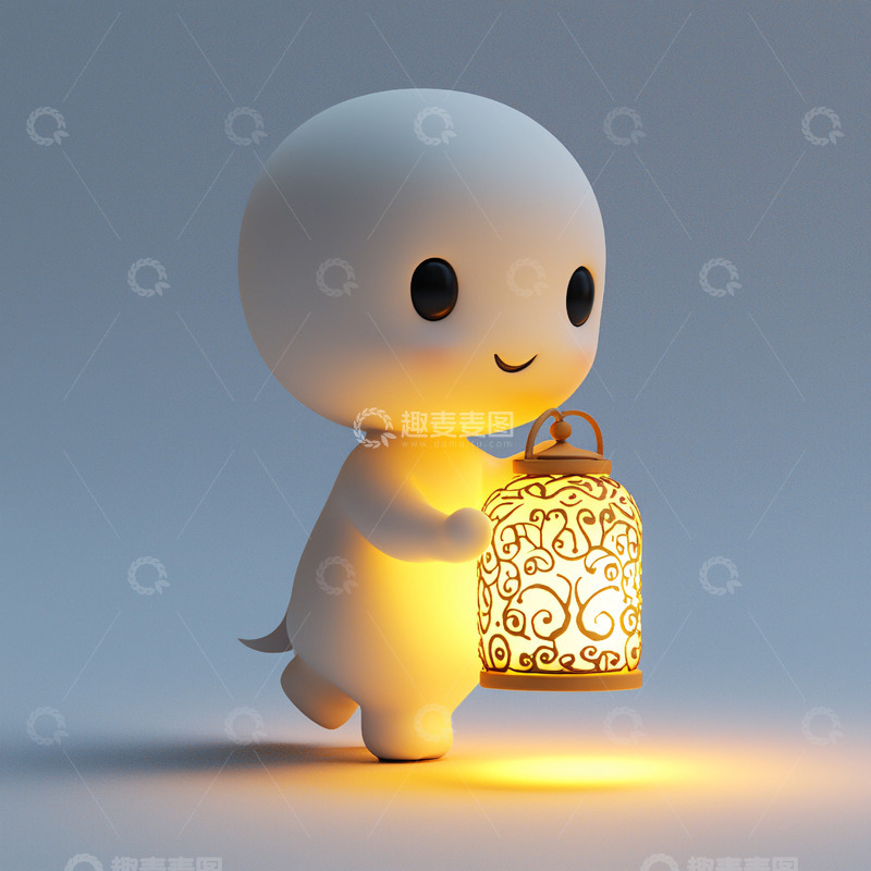 高清大图下载【趣麦麦图】可爱卡通人物提灯