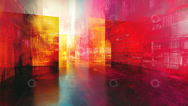 高清大图下载【趣麦麦图】抽象城市街道