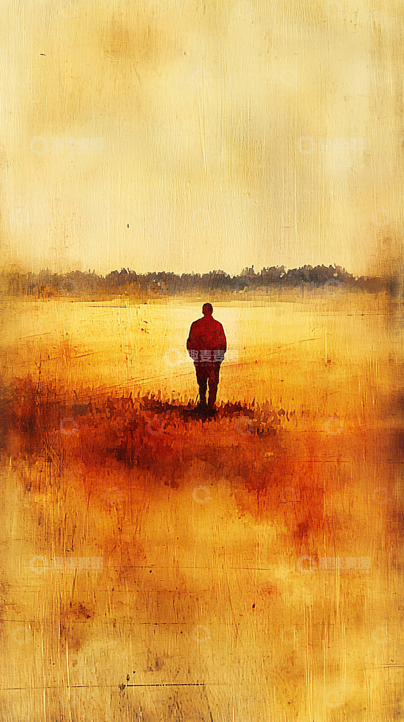 高清大图下载【趣麦麦图】孤独背影