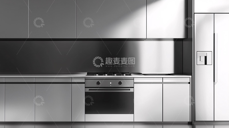 高清大图下载【趣麦麦图】现代极简风格厨房
