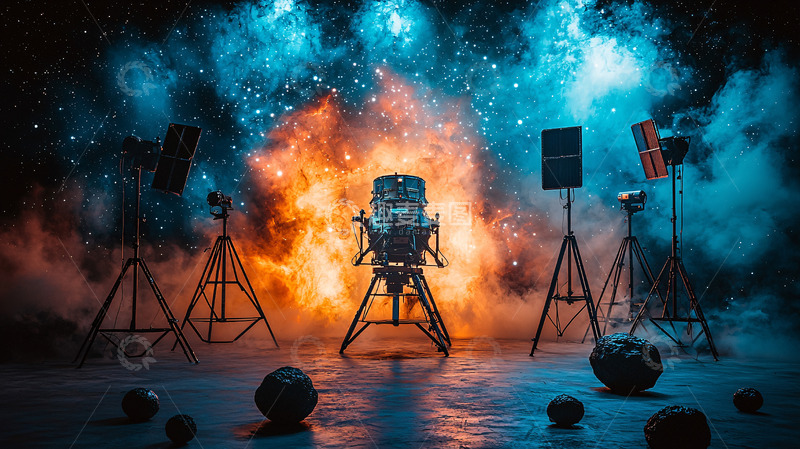 高清大图下载【趣麦麦图】科幻设备舞台场景