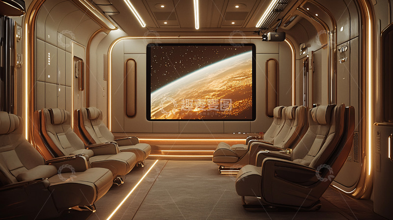 高清大图下载【趣麦麦图】未来科技感家庭影院