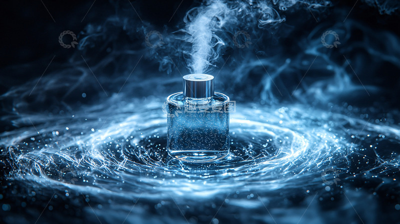 高清大图下载【趣麦麦图】蓝色香水瓶