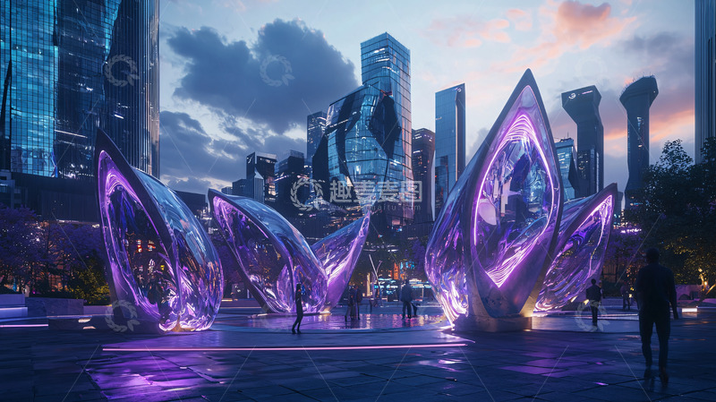 高清大图下载【趣麦麦图】未来都市夜景53