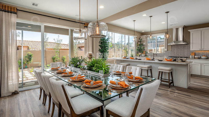 高清大图下载【趣麦麦图】现代化开放式厨房餐厅