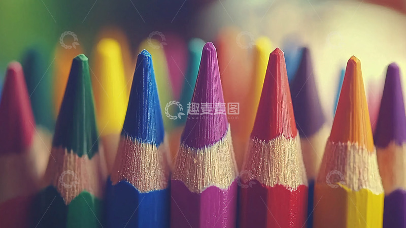 高清大图下载【趣麦麦图】彩色铅笔特写