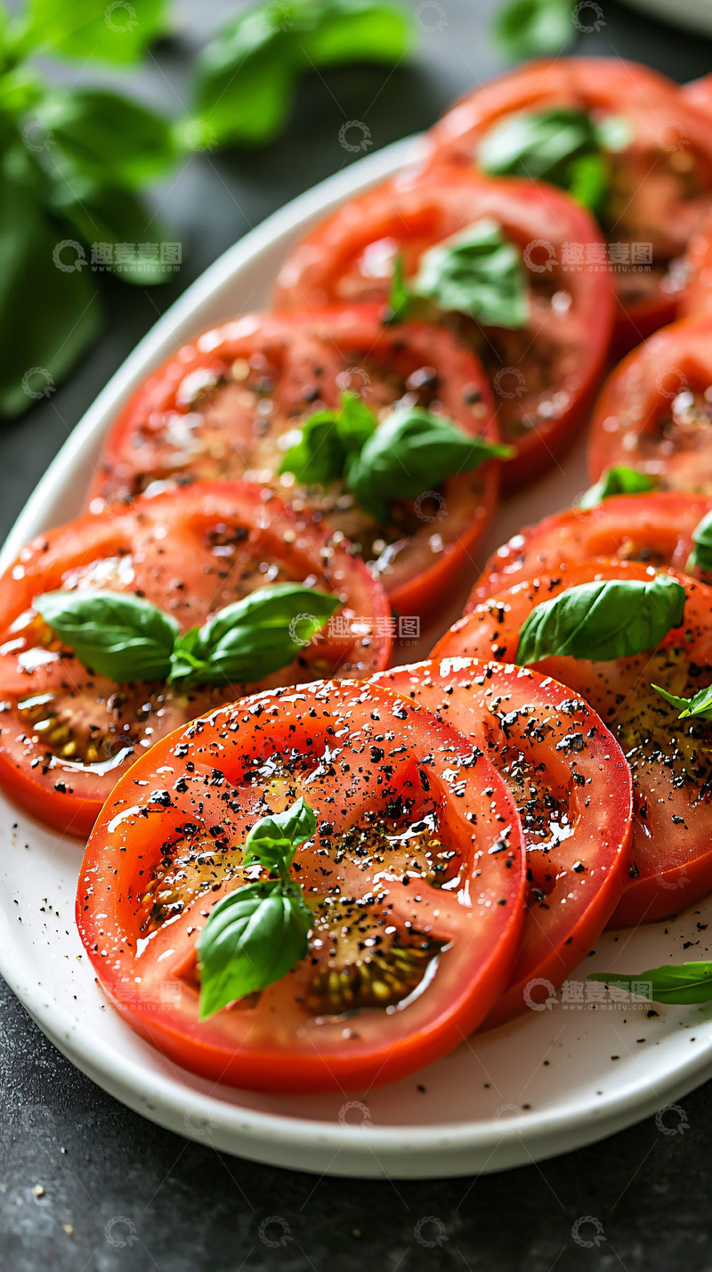 高清大图下载【趣麦麦图】番茄薄片