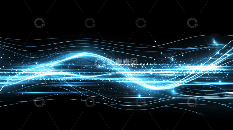 高清大图下载【趣麦麦图】蓝色光波