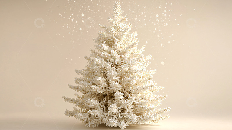 高清大图下载【趣麦麦图】白色圣诞树
