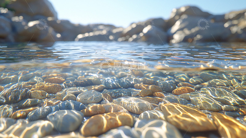 高清大图下载【趣麦麦图】水下石头特写