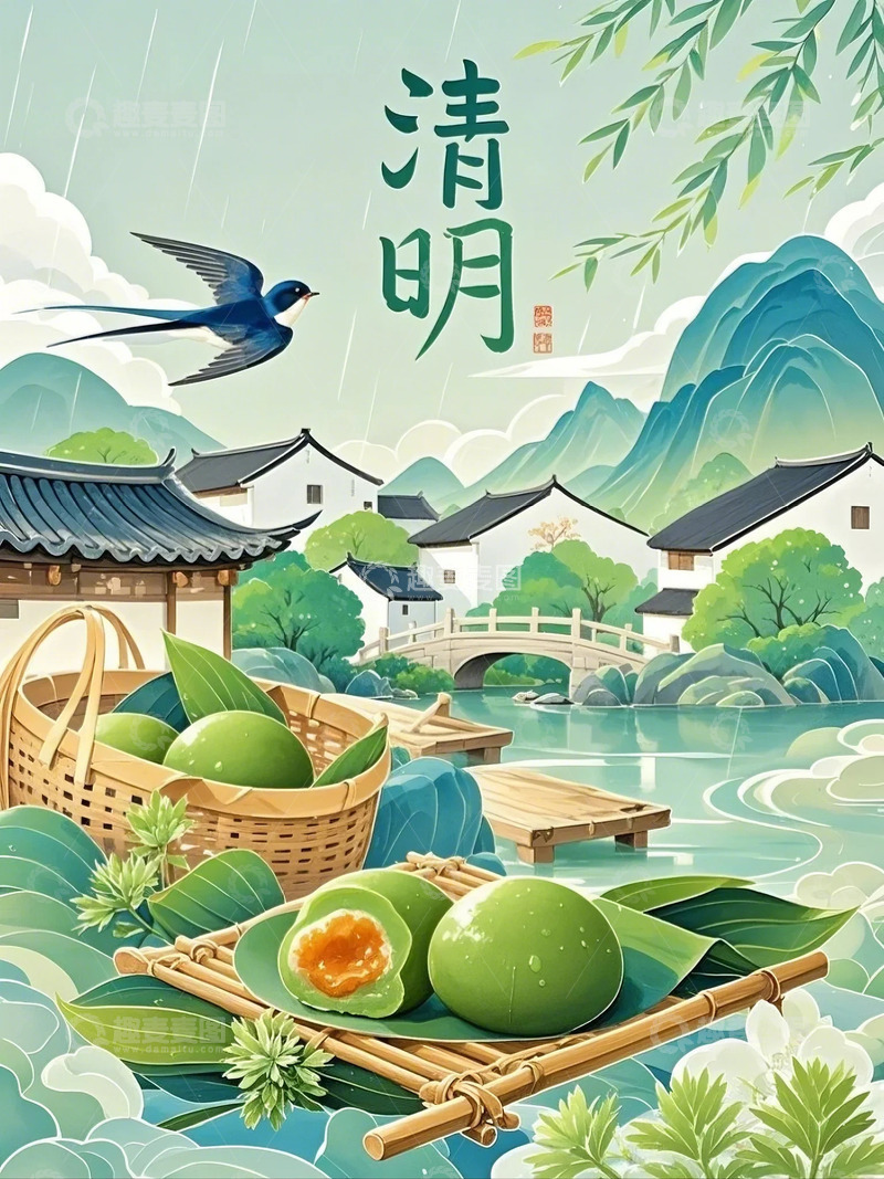 高清大图下载【趣麦麦图】中国传统节日清明节设计素材13