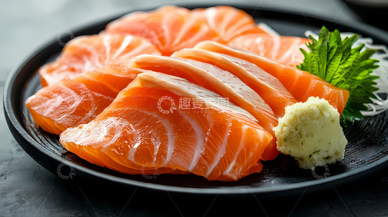 高清大图下载【趣麦麦图】一盘海鲜生鱼片