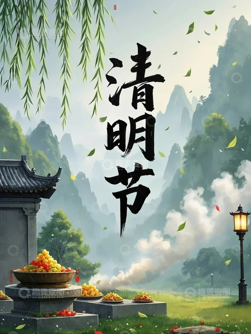 高清大图下载【趣麦麦图】中国传统节日清明节设计素材8