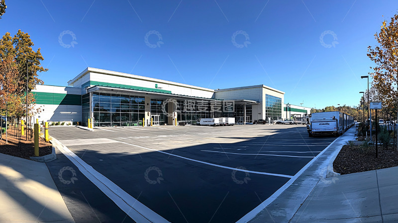 高清大图下载【趣麦麦图】晴朗天空下的现代建筑