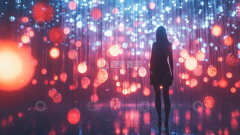 高清大图下载【趣麦麦图】光影女孩