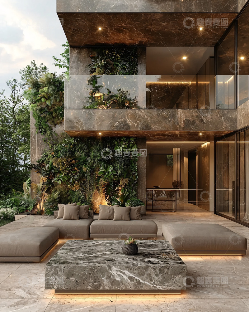 高清大图下载【趣麦麦图】现代别墅庭院设计