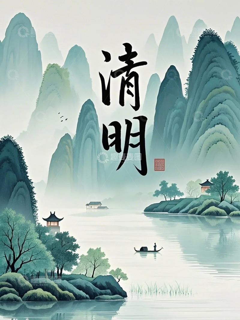 高清大图下载【趣麦麦图】中国传统节日清明节设计素材27