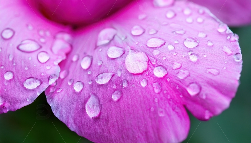 高清大图下载【趣麦麦图】带水珠的粉色花瓣近景