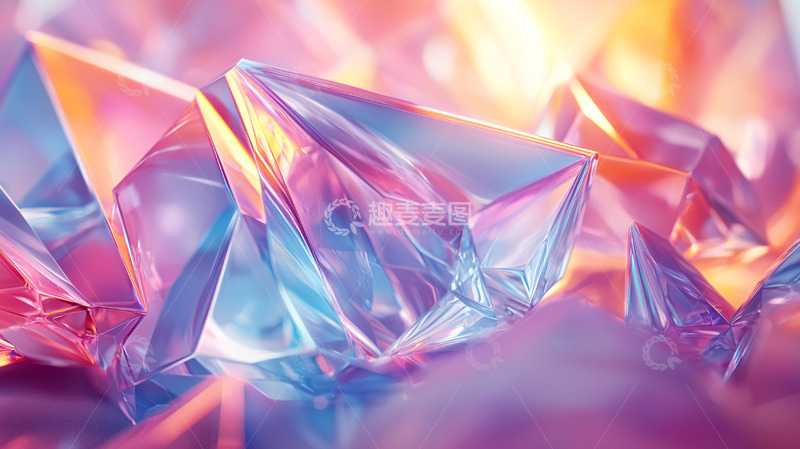 高清大图下载【趣麦麦图】彩色晶体