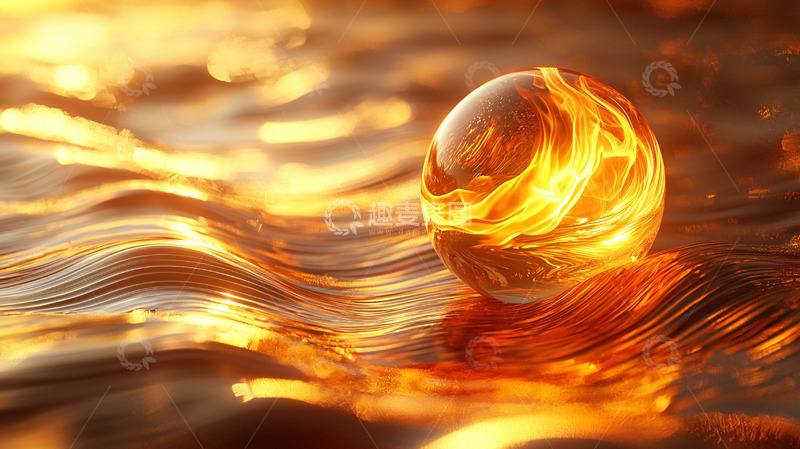 高清大图下载【趣麦麦图】火焰纹理光球