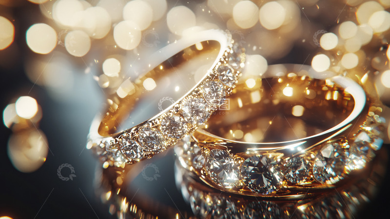 高清大图下载【趣麦麦图】闪耀金钻婚戒