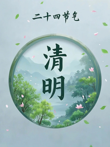 二十四节气清明设计素材