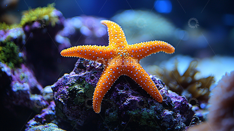 高清大图下载【趣麦麦图】橙色海星